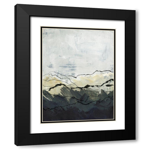 Winter Mountains I Black Modern Wood Framed Art Print with Double Matting by Parker, Jennifer Paxton
