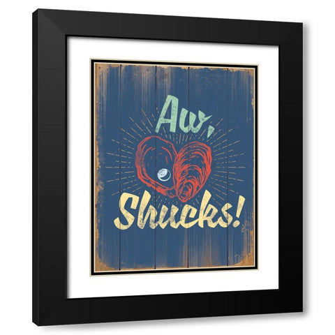 Punny Coastal II Black Modern Wood Framed Art Print with Double Matting by Brando, J.J.
