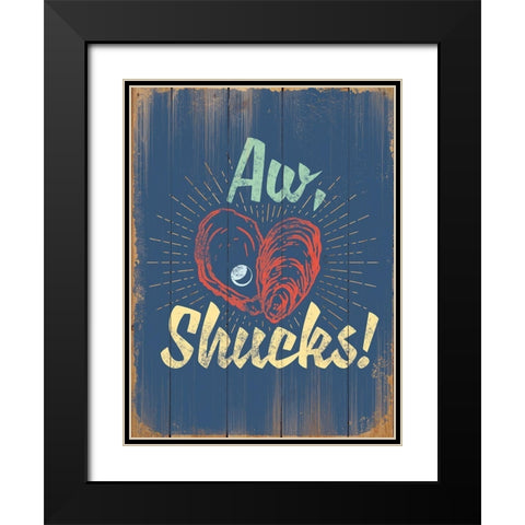 Punny Coastal II Black Modern Wood Framed Art Print with Double Matting by Brando, J.J.