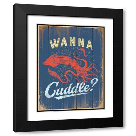 Punny Coastal III Black Modern Wood Framed Art Print with Double Matting by Brando, J.J.