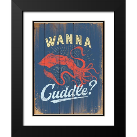 Punny Coastal III Black Modern Wood Framed Art Print with Double Matting by Brando, J.J.