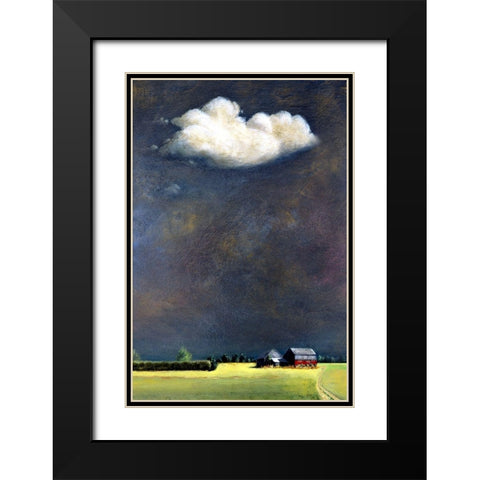 Four Corners Black Modern Wood Framed Art Print with Double Matting by Romm, Steven