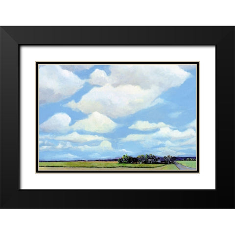Watermill North Black Modern Wood Framed Art Print with Double Matting by Romm, Steven