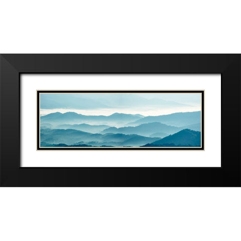 Misty Mountains X Black Modern Wood Framed Art Print with Double Matting by McLoughlin, James