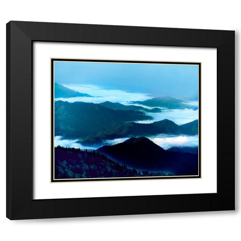 Misty Mountains XIV Black Modern Wood Framed Art Print with Double Matting by McLoughlin, James
