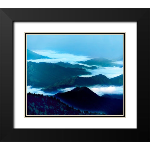 Misty Mountains XIV Black Modern Wood Framed Art Print with Double Matting by McLoughlin, James