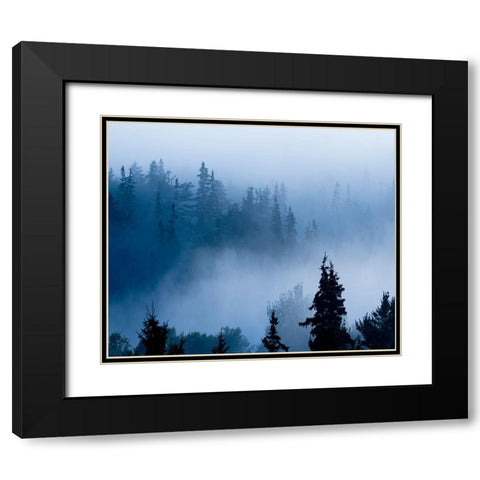 Misty Mountains XV Black Modern Wood Framed Art Print with Double Matting by McLoughlin, James