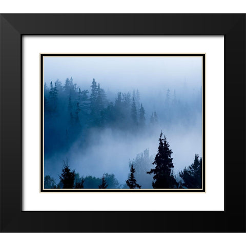 Misty Mountains XV Black Modern Wood Framed Art Print with Double Matting by McLoughlin, James