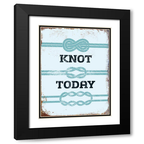 Punny Nautical I Black Modern Wood Framed Art Print with Double Matting by Brando, J.J.