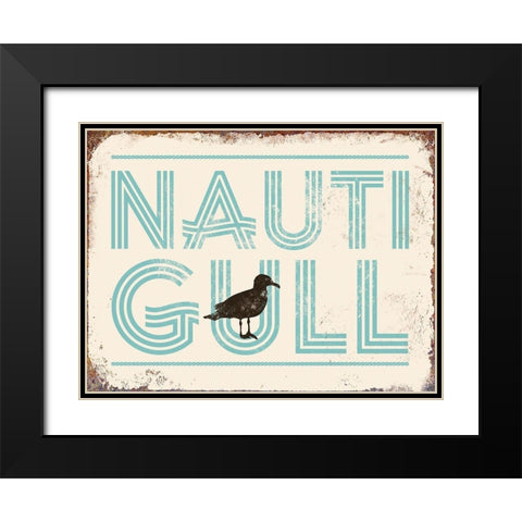 Punny Nautical VI Black Modern Wood Framed Art Print with Double Matting by Brando, J.J.