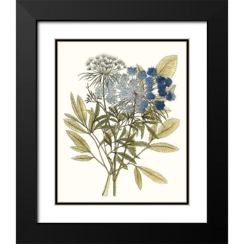 Lacy Leaves I Black Modern Wood Framed Art Print with Double Matting by Unknown