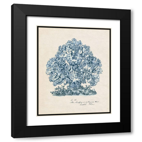 Sea Coral Study II Black Modern Wood Framed Art Print with Double Matting by Wang, Melissa