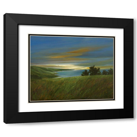 Sky at Dusk Black Modern Wood Framed Art Print with Double Matting by Finch, Sheila