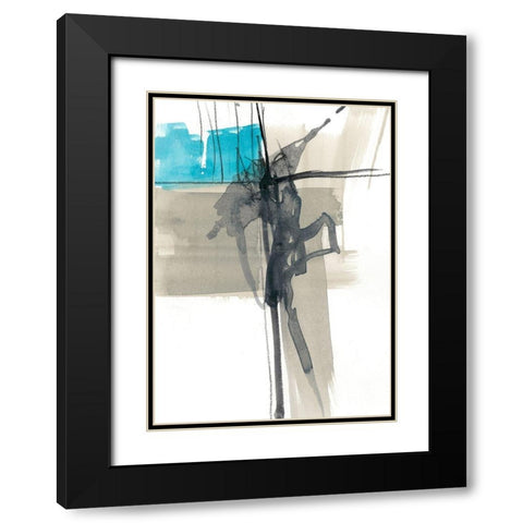 Kinetic Grid I Black Modern Wood Framed Art Print with Double Matting by Goldberger, Jennifer