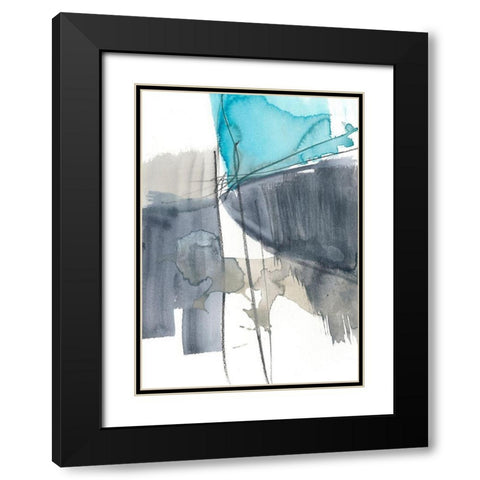 Kinetic Grid VI Black Modern Wood Framed Art Print with Double Matting by Goldberger, Jennifer