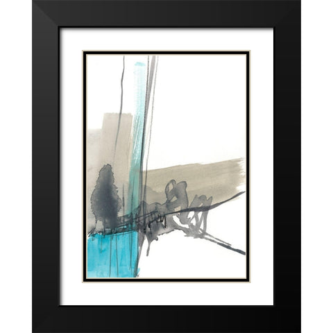 Kinetic Grid IX Black Modern Wood Framed Art Print with Double Matting by Goldberger, Jennifer