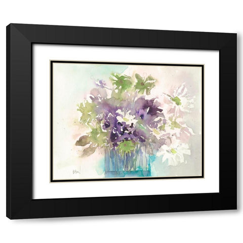 Center Piece I Black Modern Wood Framed Art Print with Double Matting by Dixon, Samuel