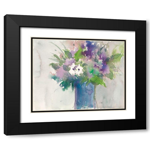 Center Piece II Black Modern Wood Framed Art Print with Double Matting by Dixon, Samuel