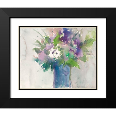 Center Piece II Black Modern Wood Framed Art Print with Double Matting by Dixon, Samuel