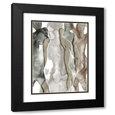 Earth Women I Black Modern Wood Framed Art Print with Double Matting by Popp, Grace