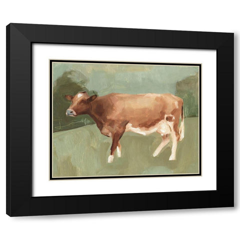 Bovine Field I Black Modern Wood Framed Art Print with Double Matting by Scarvey, Emma