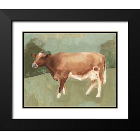 Bovine Field I Black Modern Wood Framed Art Print with Double Matting by Scarvey, Emma