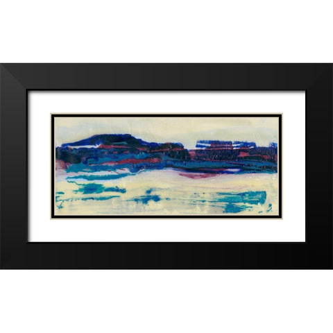Vibrant Horizon I Black Modern Wood Framed Art Print with Double Matting by Holland, J.
