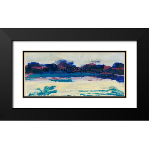 Vibrant Horizon II Black Modern Wood Framed Art Print with Double Matting by Holland, J.