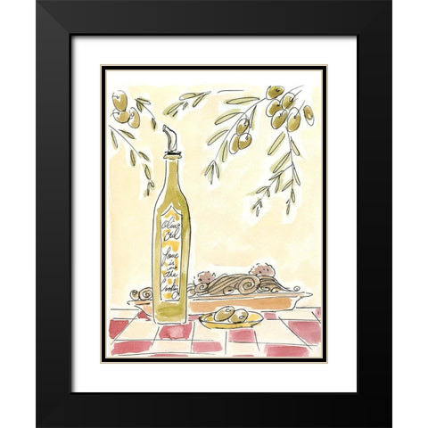 Olio della Cucina II Black Modern Wood Framed Art Print with Double Matting by Paul, Alan