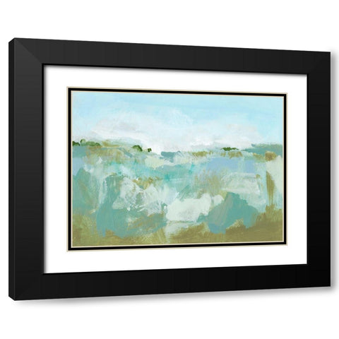 West Wind II Black Modern Wood Framed Art Print with Double Matting by Long, Christina
