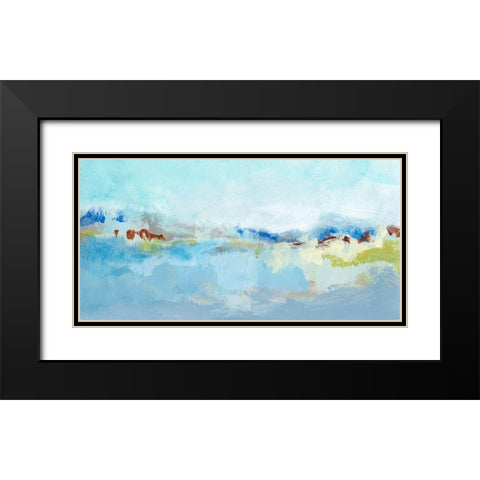 Sea Breeze Landscape I Black Modern Wood Framed Art Print with Double Matting by Long, Christina
