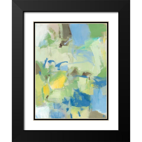 Jewels II Black Modern Wood Framed Art Print with Double Matting by Long, Christina