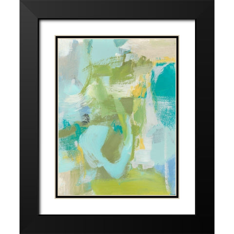 Sea Glass Abstraction I Black Modern Wood Framed Art Print with Double Matting by Long, Christina