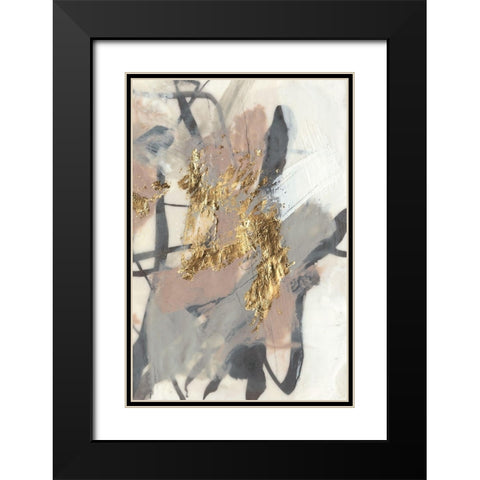 Golden Blush II Black Modern Wood Framed Art Print with Double Matting by Goldberger, Jennifer