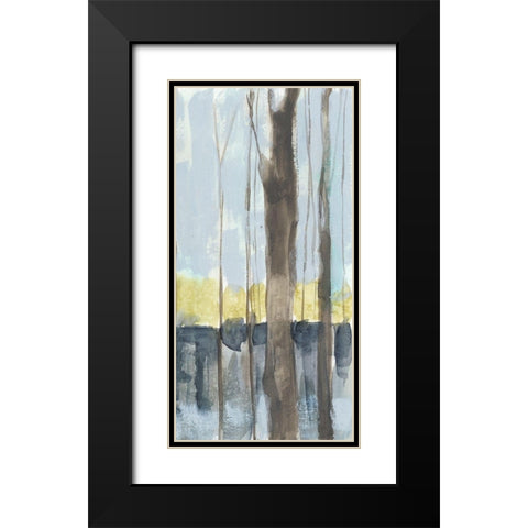 Treeline Diptych II Black Modern Wood Framed Art Print with Double Matting by Goldberger, Jennifer