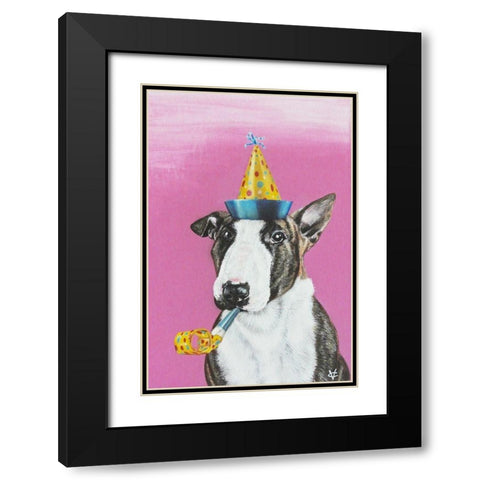 Party Dog II Black Modern Wood Framed Art Print with Double Matting by Coleman, Victoria