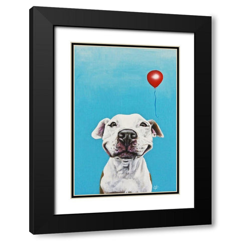 Party Dog V Black Modern Wood Framed Art Print with Double Matting by Coleman, Victoria