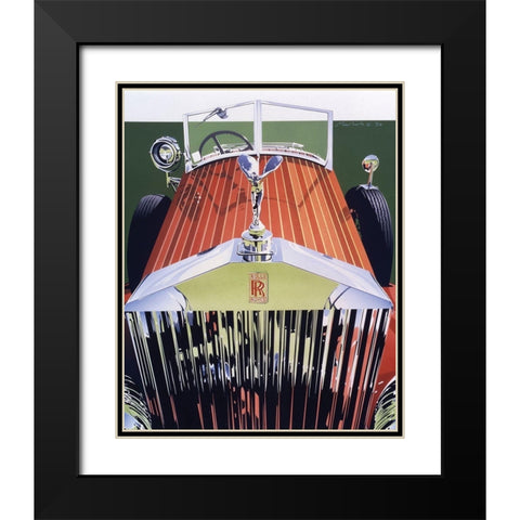 Grill Black Modern Wood Framed Art Print with Double Matting by Mukai, Dennis