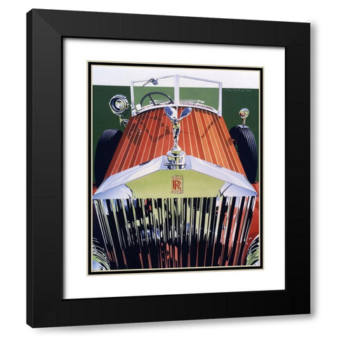 UA CH Grille Black Modern Wood Framed Art Print with Double Matting by Mukai, Dennis