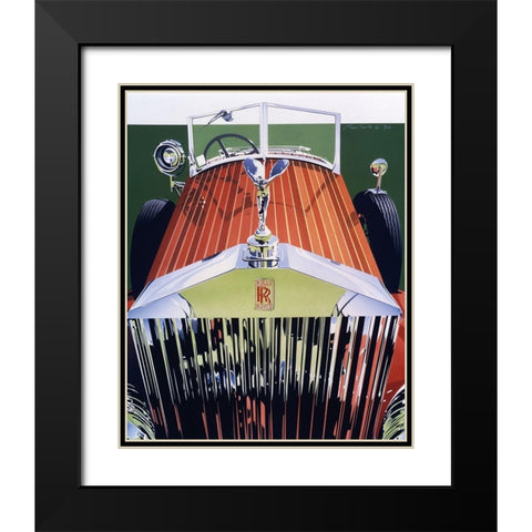 UA CH Grille Black Modern Wood Framed Art Print with Double Matting by Mukai, Dennis