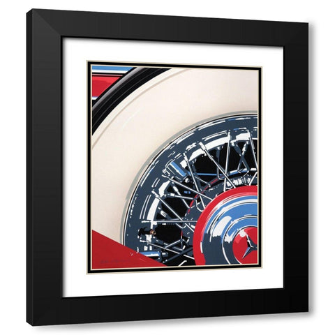 Rims Black Modern Wood Framed Art Print with Double Matting by Mukai, Dennis