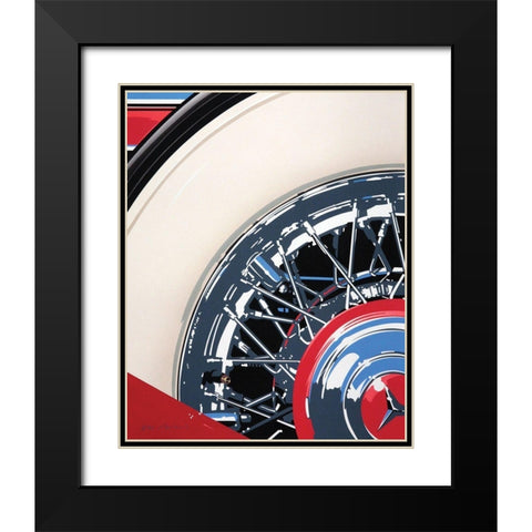 Rims Black Modern Wood Framed Art Print with Double Matting by Mukai, Dennis