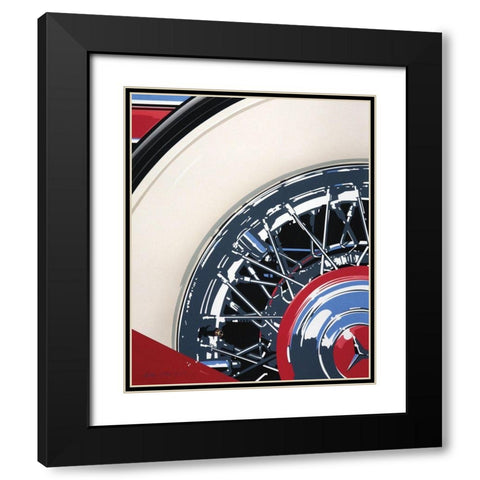 Rims Black Modern Wood Framed Art Print with Double Matting by Mukai, Dennis
