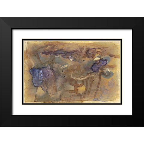 Violet Inclusion I Black Modern Wood Framed Art Print with Double Matting by Stramel, Renee W.