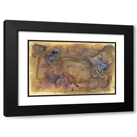 Violet Inclusion II Black Modern Wood Framed Art Print with Double Matting by Stramel, Renee W.