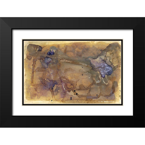 Violet Inclusion II Black Modern Wood Framed Art Print with Double Matting by Stramel, Renee W.
