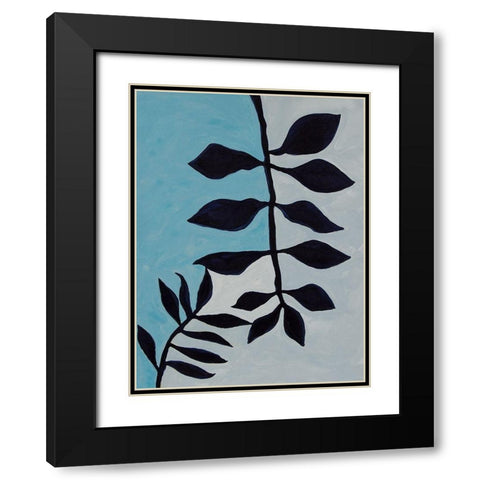 Graphic French Botanical I Black Modern Wood Framed Art Print with Double Matting by Delamater, Rob