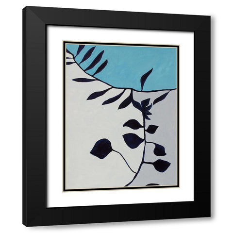 Graphic French Botanical III Black Modern Wood Framed Art Print with Double Matting by Delamater, Rob