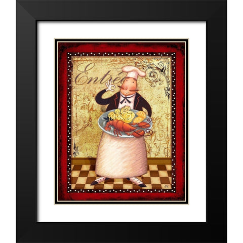 Chefs Bon Appetit III Black Modern Wood Framed Art Print with Double Matting by Eisner, Viv