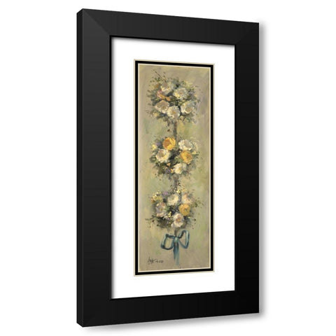 2-Up Topiary Bouquet I Black Modern Wood Framed Art Print with Double Matting by Stevens, Allayn